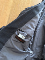 Yves Saint Laurent 90s wool blazer blue gray stripes