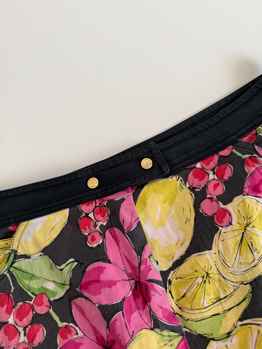 Blumarine summer lemon print vintage skirt