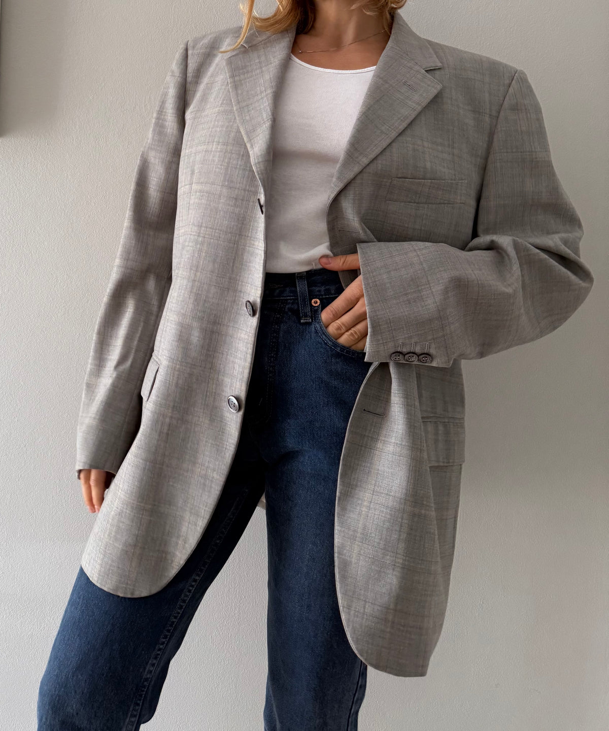 Yves Saint Laurent wool blazer jacket men woman size