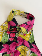 Blumarine open back lemon print top vintage