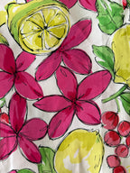 Blumarine top shirt motif lemon open back vintage