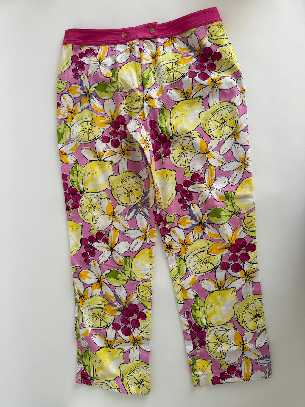 Blumarine capri pants lemon print vintage