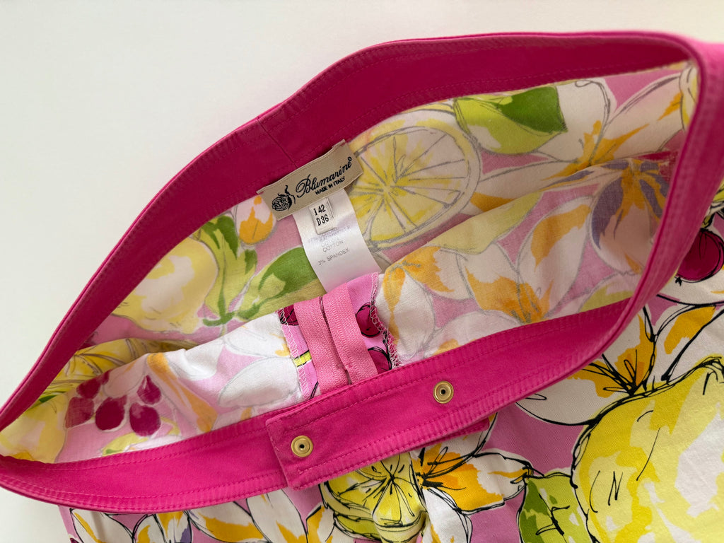 Blumarine capri pants lemon print vintage