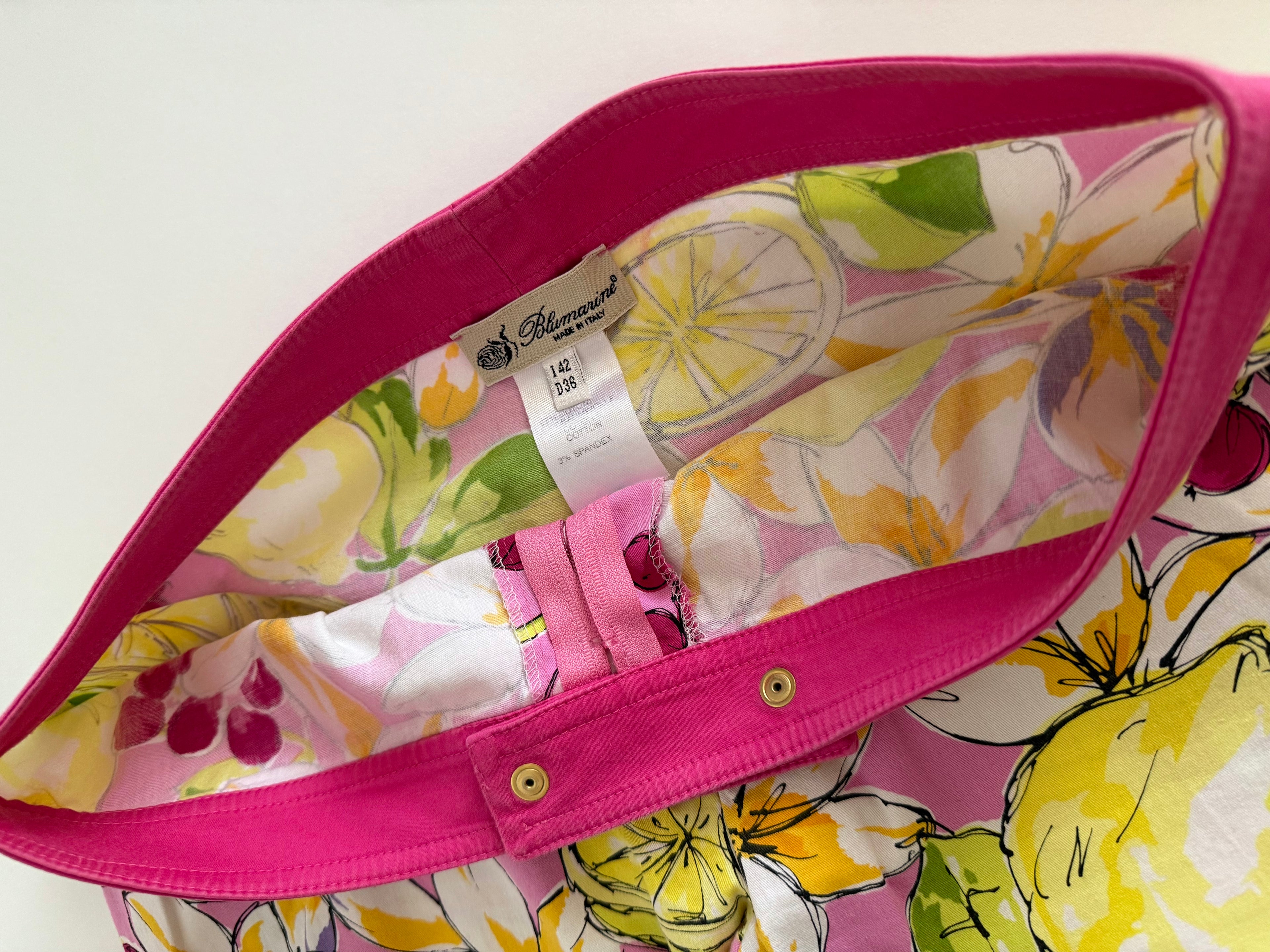 Blumarine capri pants lemon print vintage