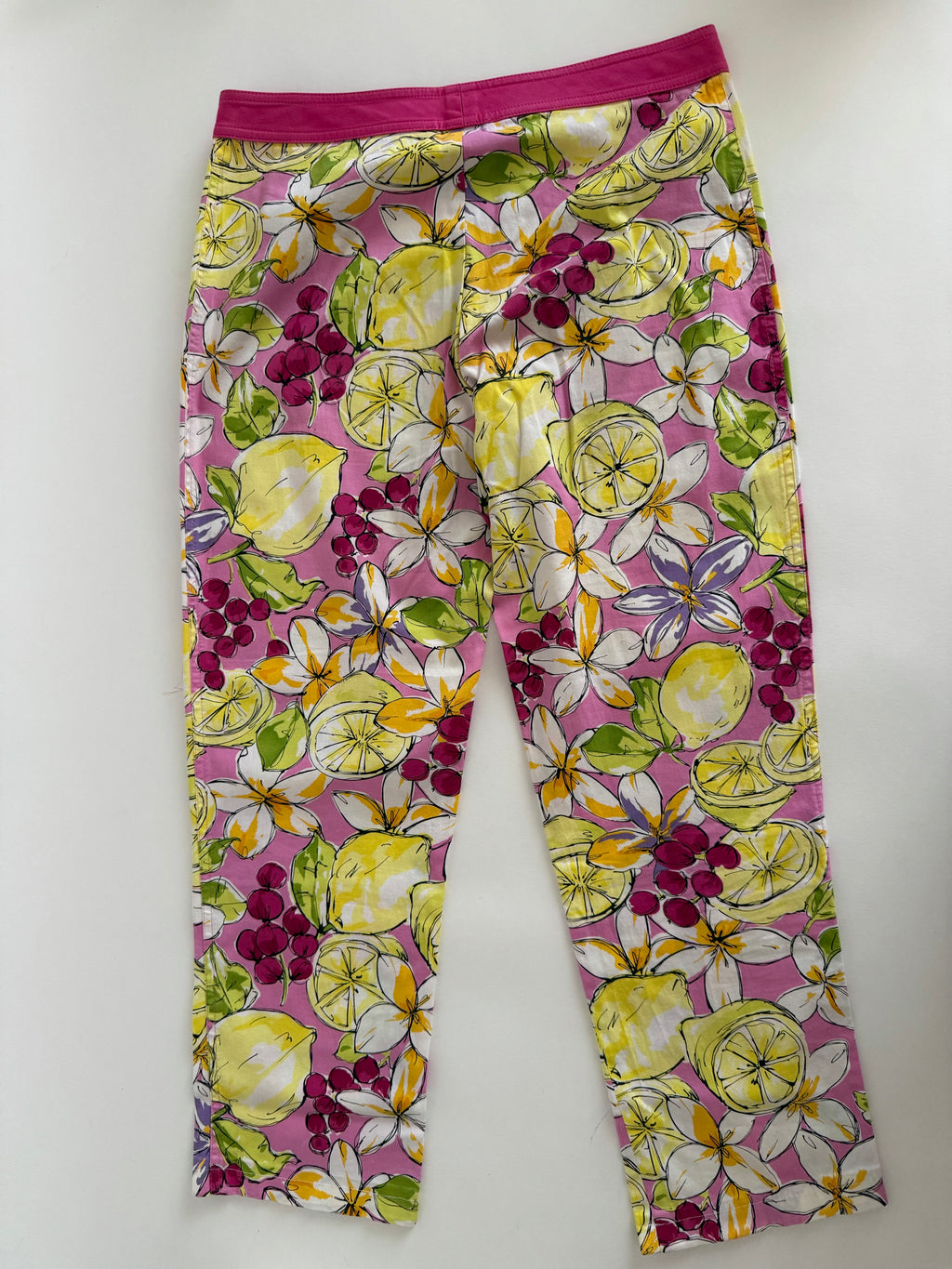 Blumarine capri pants lemon print vintage