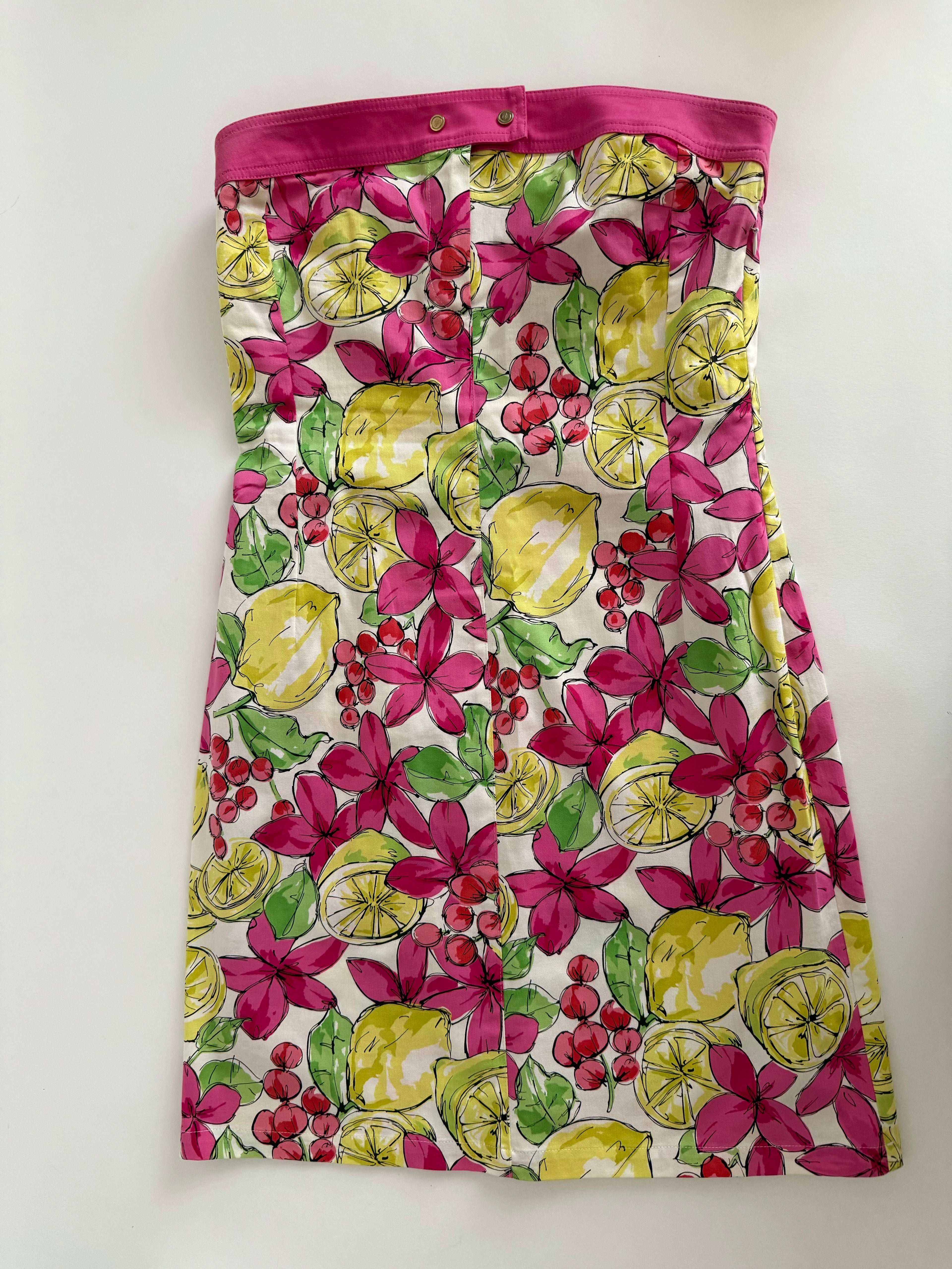 Blumarine summer mini dress lemon print vintage