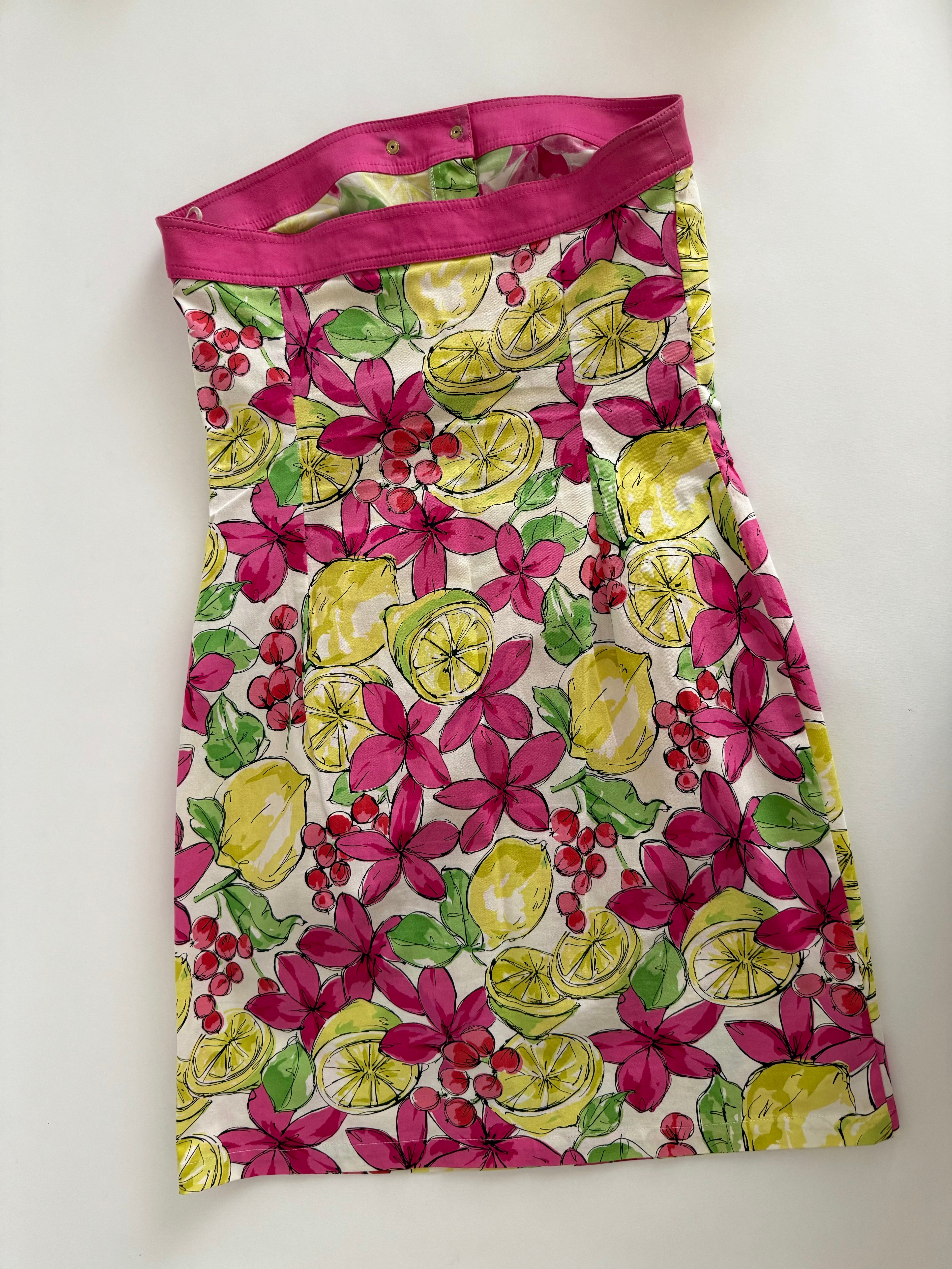 Blumarine summer mini dress lemon print vintage