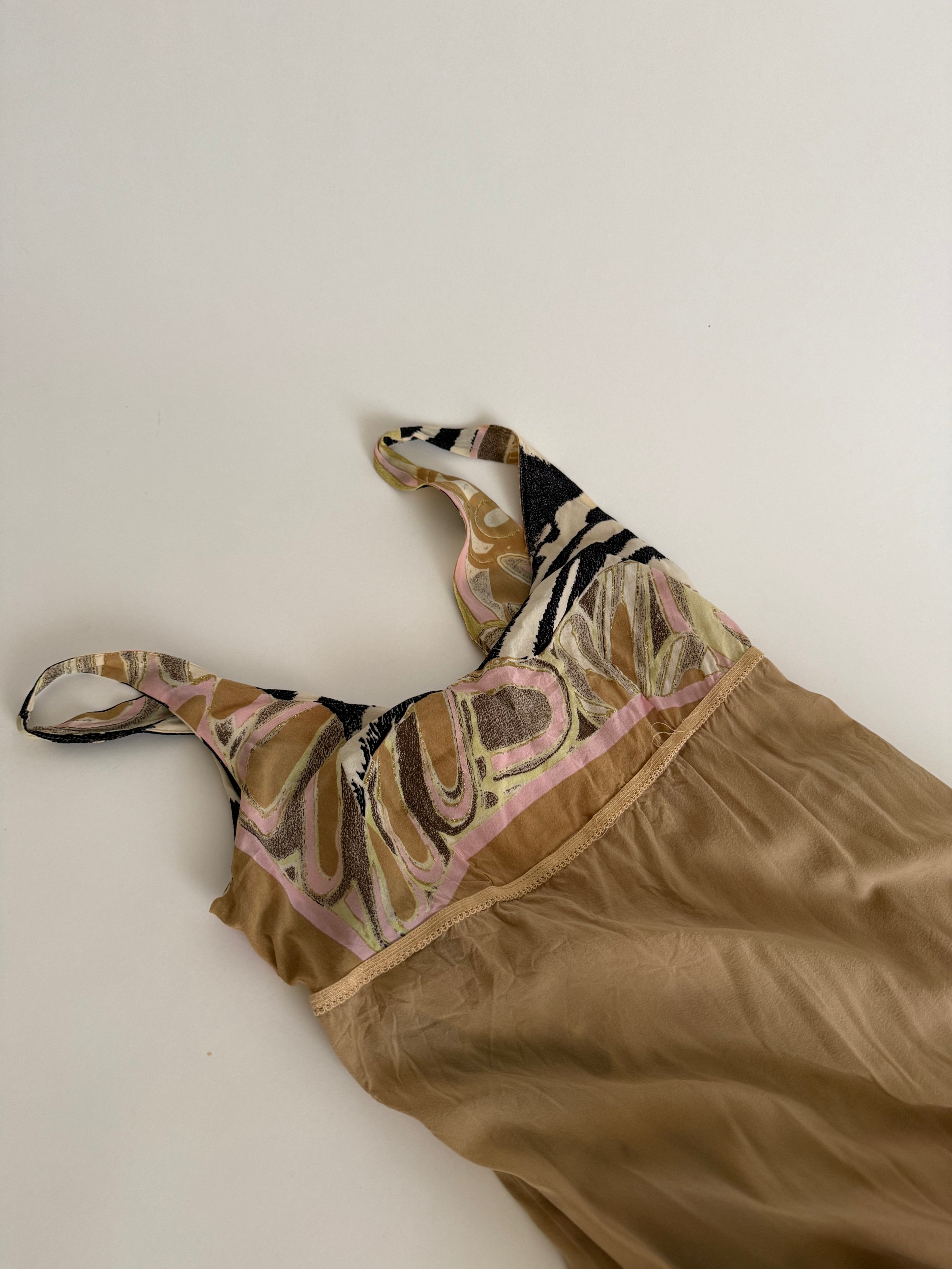 Roberto Cavalli SS 2004 zebra silk knee-length dress