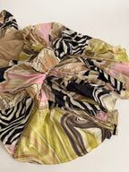 Roberto Cavalli SS 2004 zebra silk knee-length dress