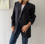 Yves Saint Laurent unisex dark blu blazer buttons 90s