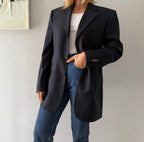 Yves Saint Laurent unisex dark blu blazer buttons 90s