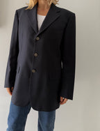 Yves Saint Laurent unisex dark blu blazer buttons 90s