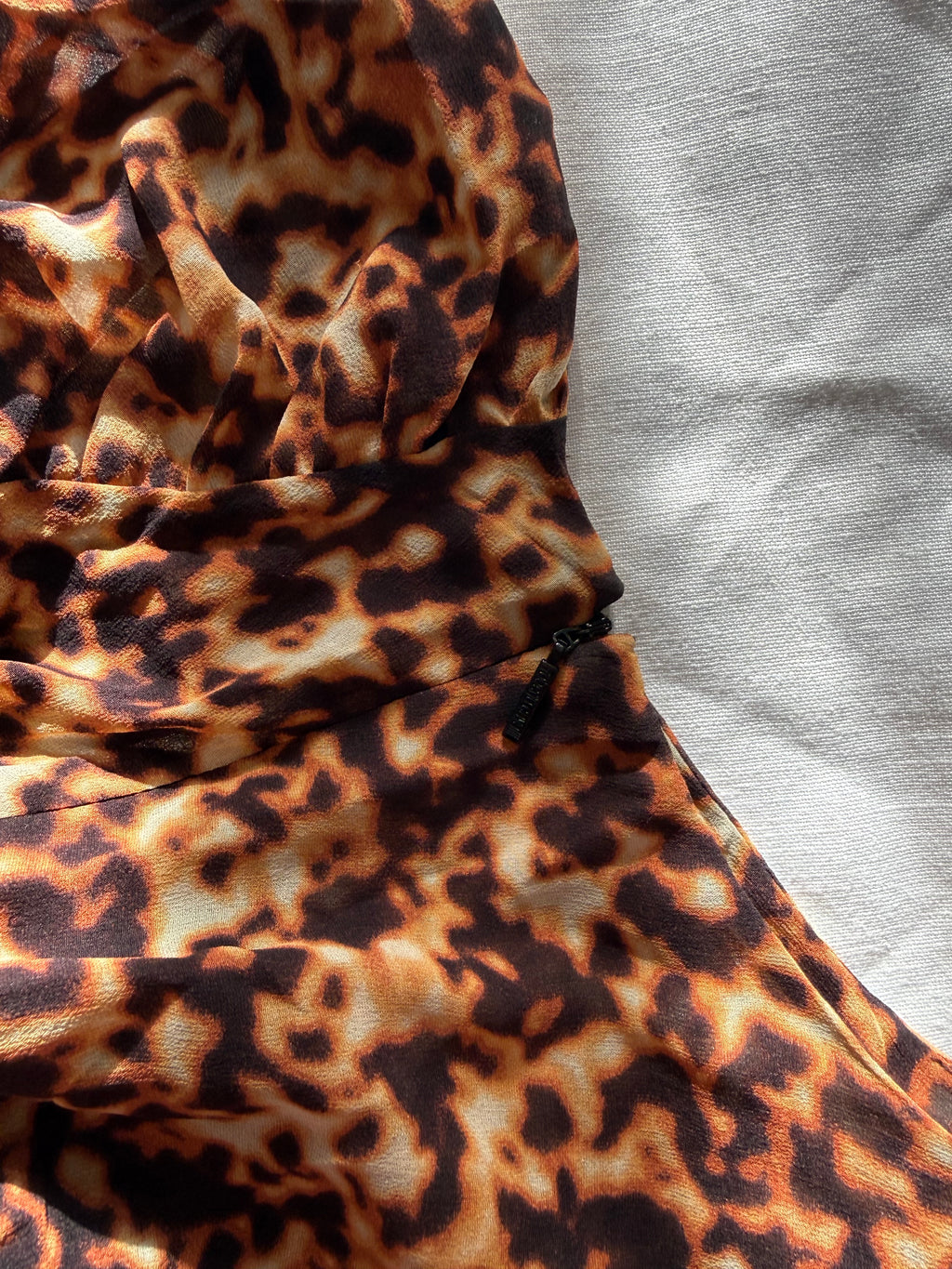 Roberto Cavalli SS 2003 Runway tortoiseshell print silk dress