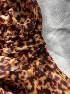 Roberto Cavalli SS 2003 Runway tortoiseshell print silk dress