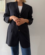 Yves Saint Laurent unisex dark blu blazer buttons 90s