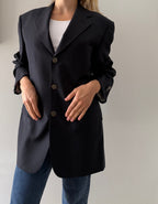 Yves Saint Laurent unisex dark blu blazer buttons 90s
