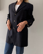 Yves Saint Laurent unisex dark blu blazer buttons 90s