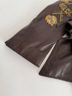 Roberto Cavalli Runway FW 2004 brown leather embellished jacket