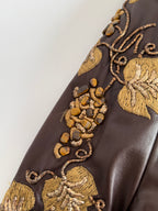 Roberto Cavalli Runway FW 2004 brown leather embellished jacket