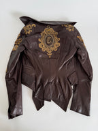 Roberto Cavalli Runway FW 2004 brown leather embellished jacket