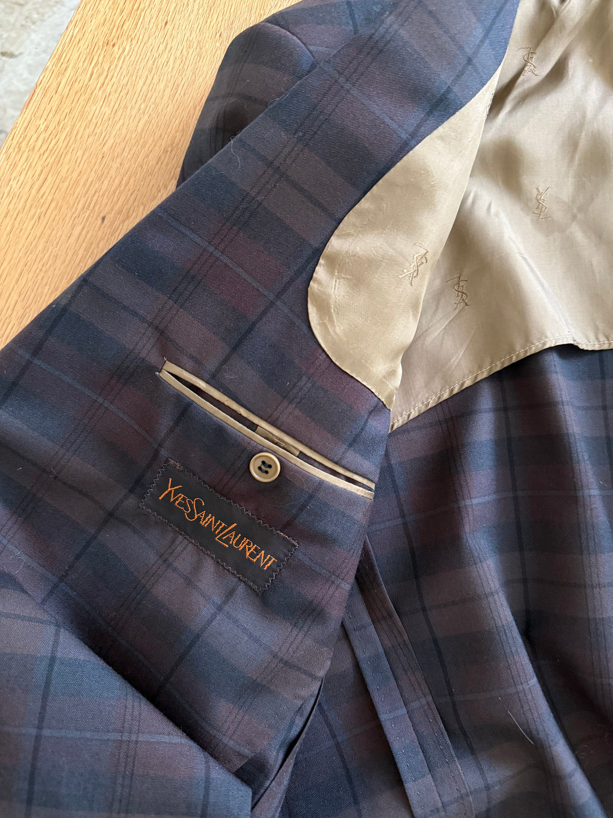 Rare men Yves Saint Laurent 90s wool blazer oversize 