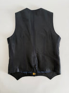 Rare authentic Céline leather navy vest 1970 1980 circa