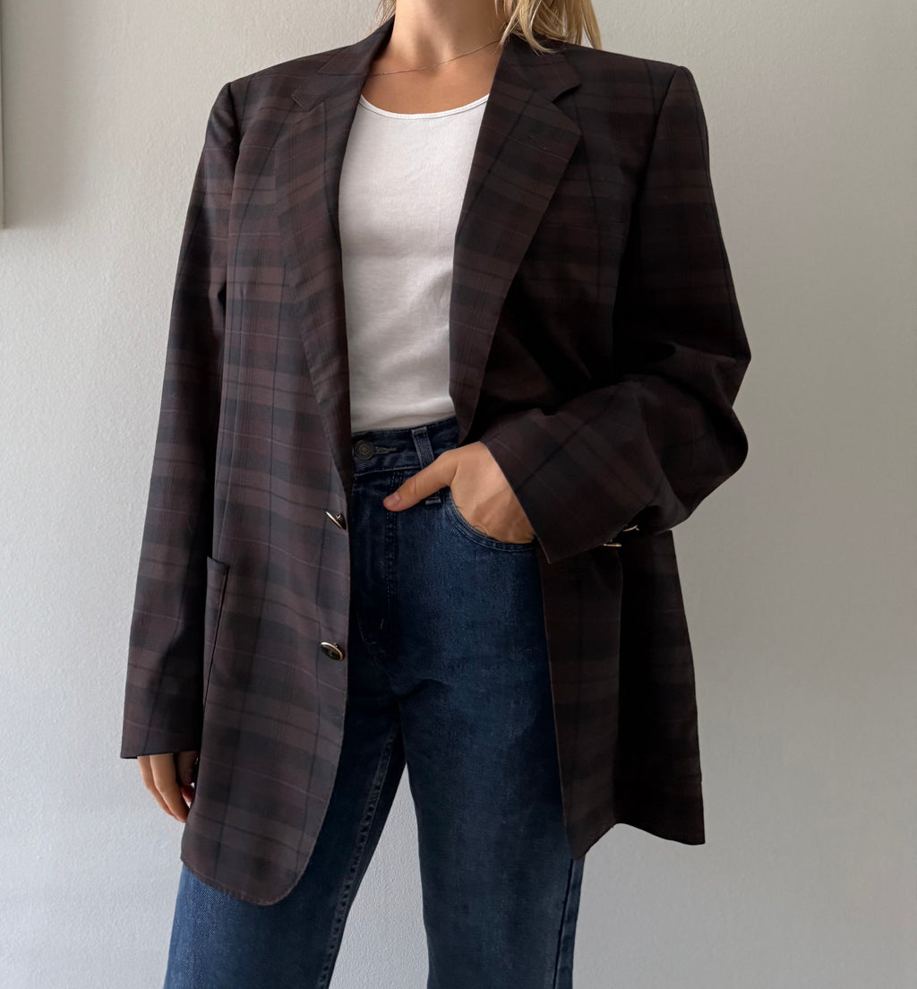 Rare men Yves Saint Laurent 90s wool blazer oversize 