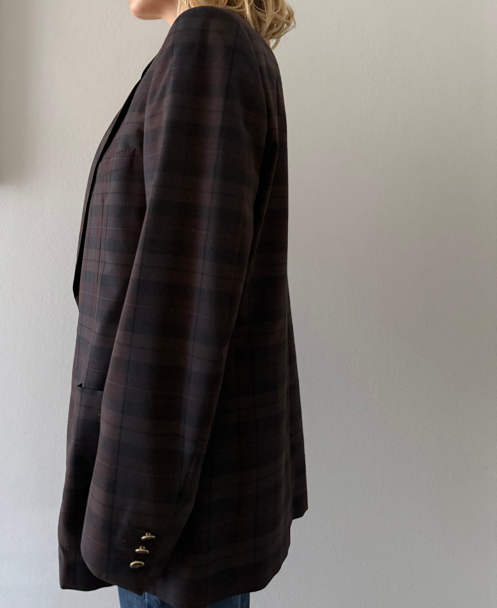 Rare men Yves Saint Laurent 90s wool blazer oversize 