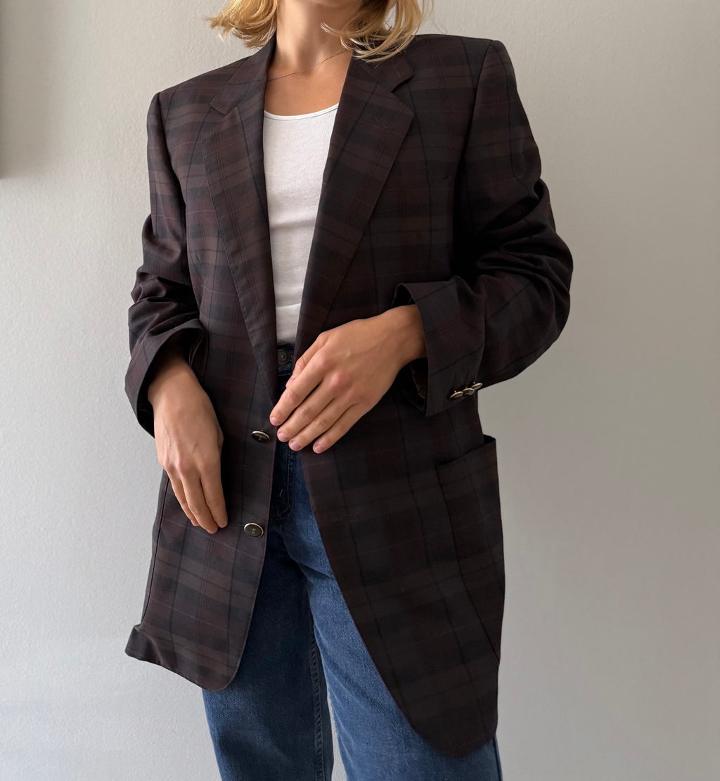 Rare men Yves Saint Laurent 90s wool blazer oversize 