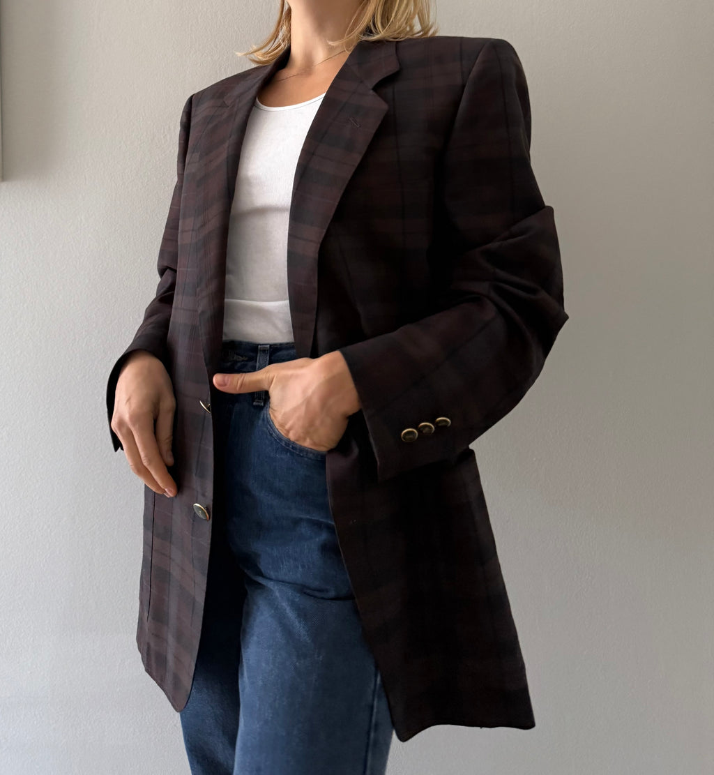 Rare men Yves Saint Laurent 90s wool blazer oversize 