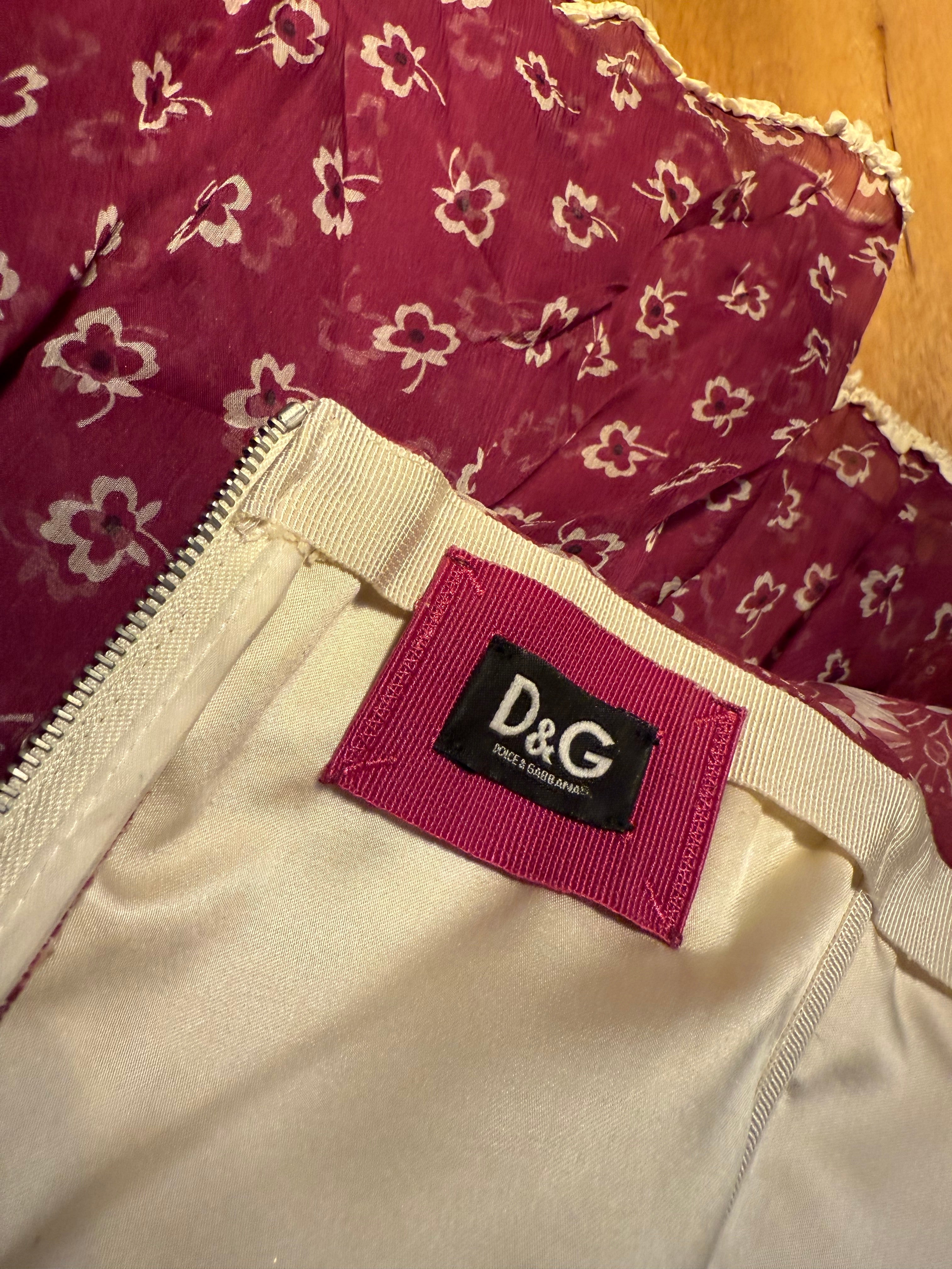 D&g silk bustier dress 2000s