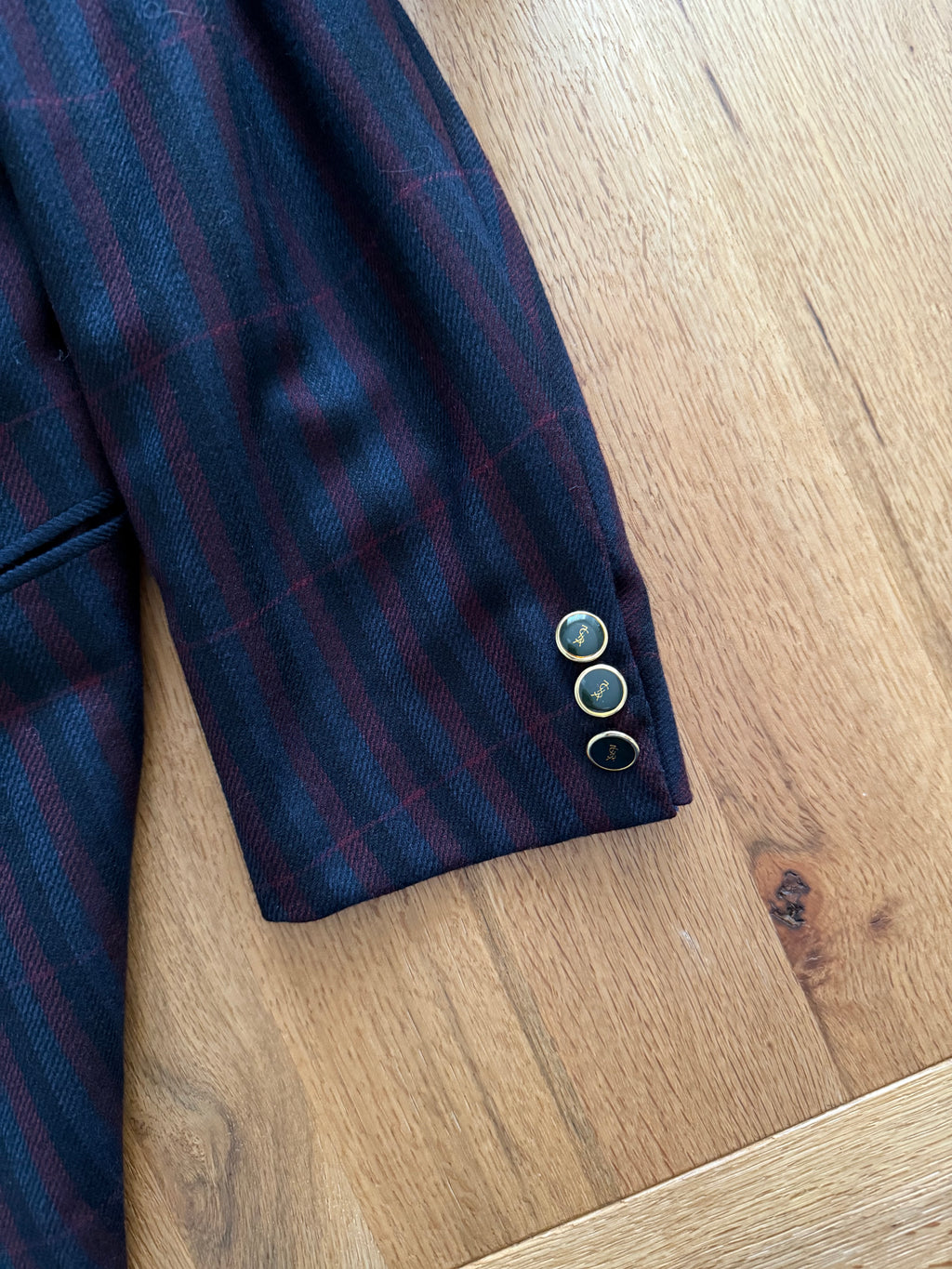 Yves Saint Laurent 90s multicolor wool blazer 