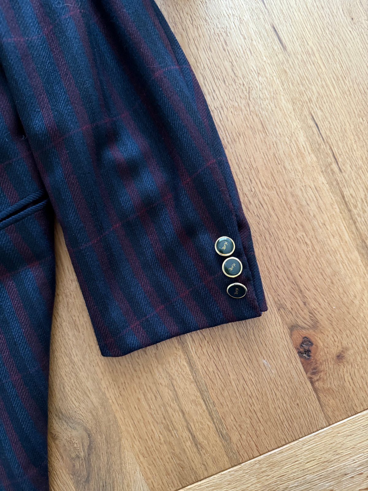 Yves Saint Laurent 90s multicolor wool blazer 