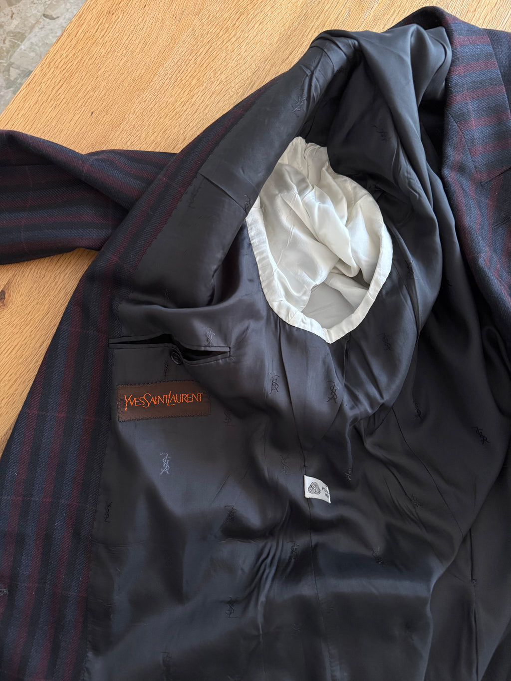 Yves Saint Laurent 90s multicolor wool blazer 