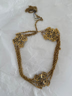 Moschino Moschino FW 1990 gold chain belt tragedy comedy mask vintage Belt Emilia Archive Vintage