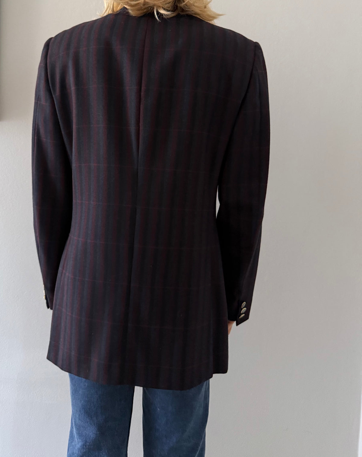 Yves Saint Laurent 90s multicolor wool blazer 