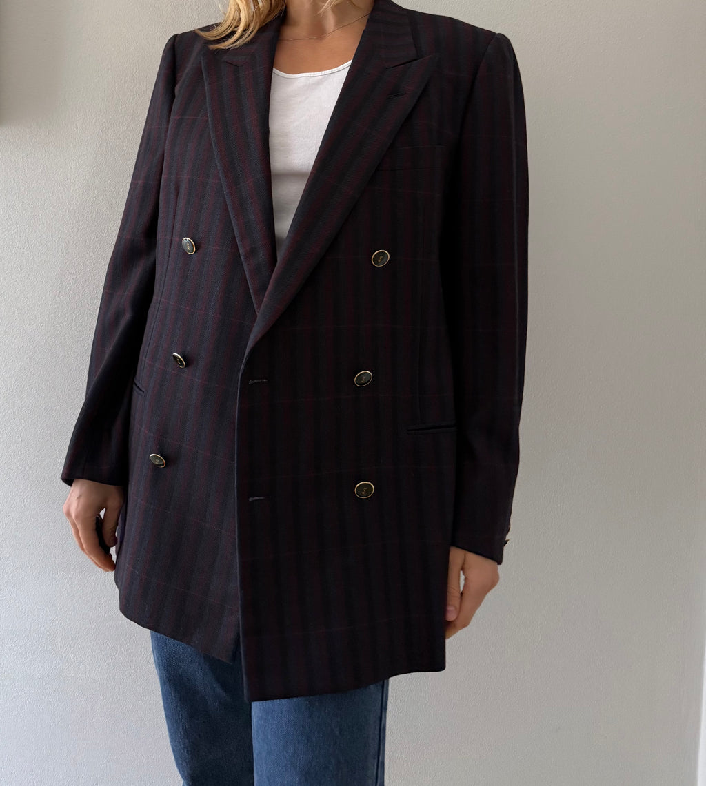 Yves Saint Laurent 90s multicolor wool blazer 