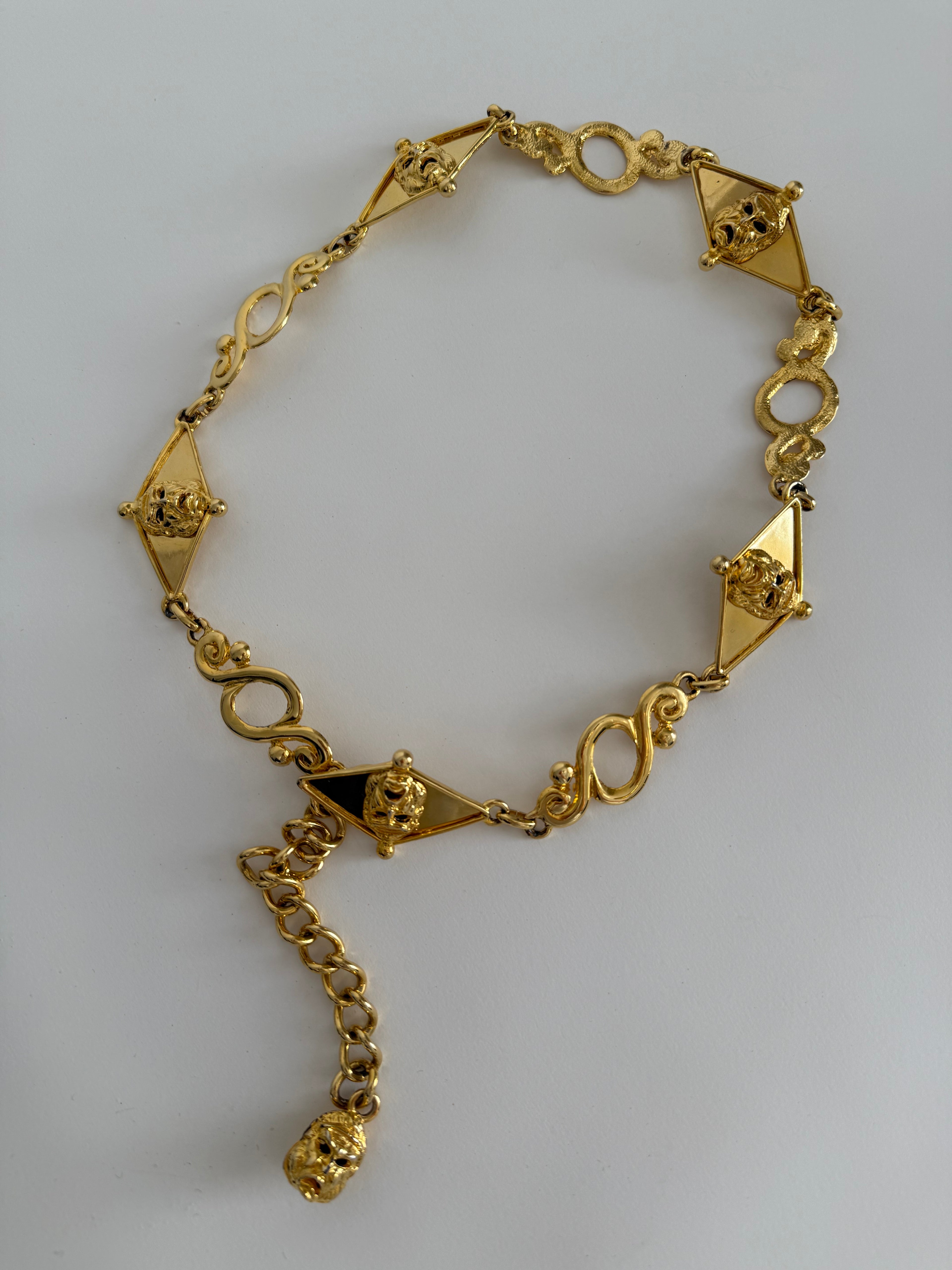 Gianni Versace gold mask belt medusa SS 1992 circa