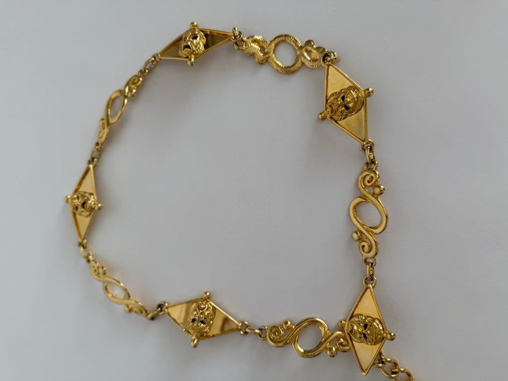 Gianni Versace gold mask belt medusa SS 1992 circa