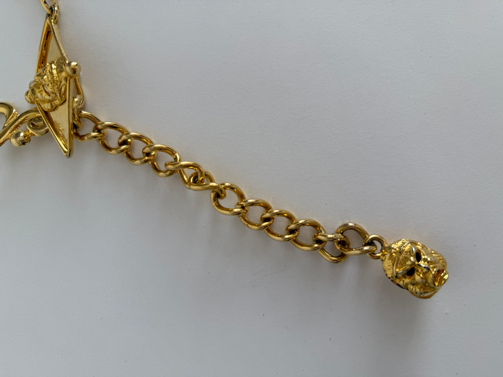 Gianni Versace gold mask belt medusa SS 1992 circa