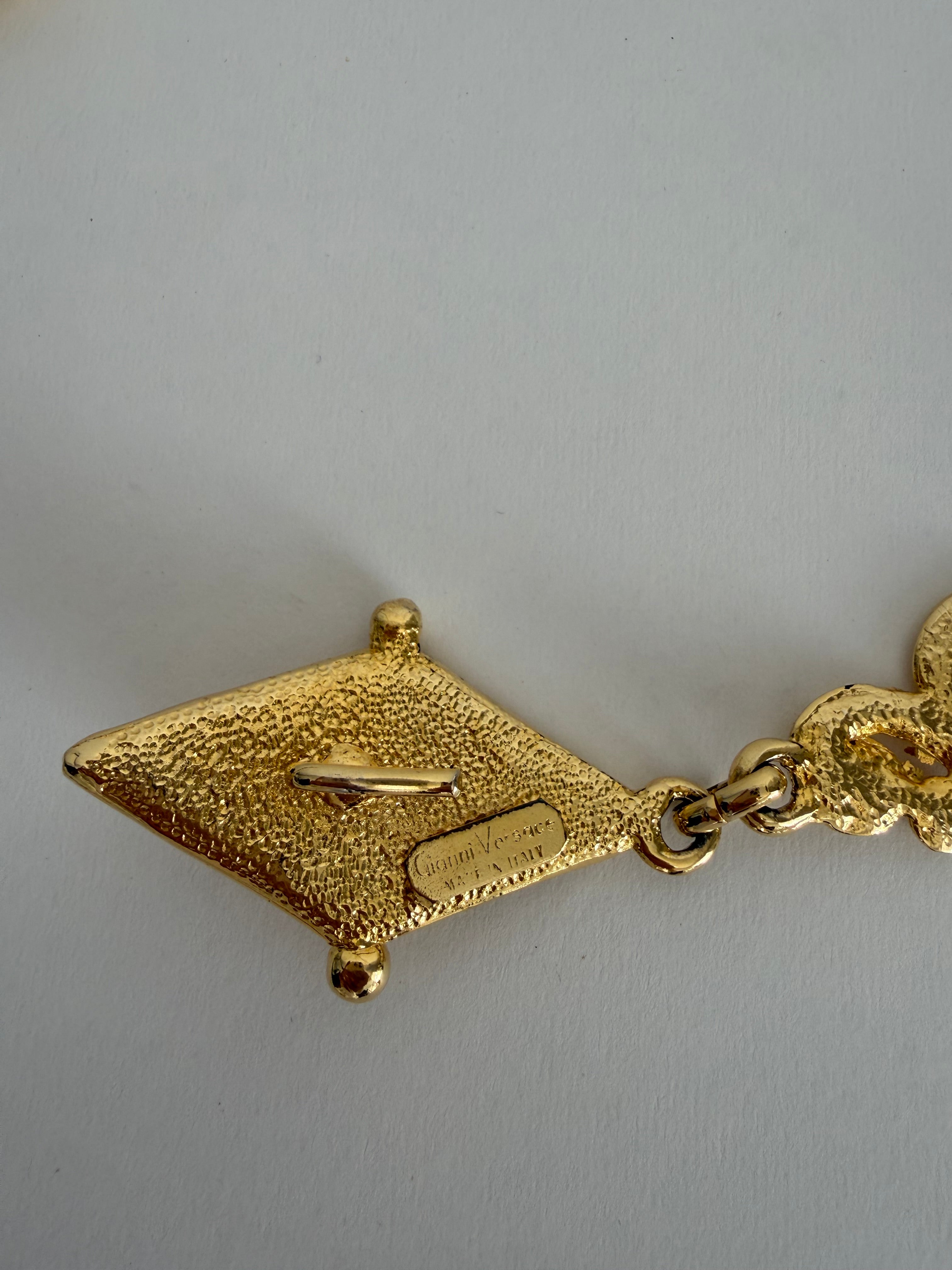 Gianni Versace gold mask belt medusa SS 1992 circa