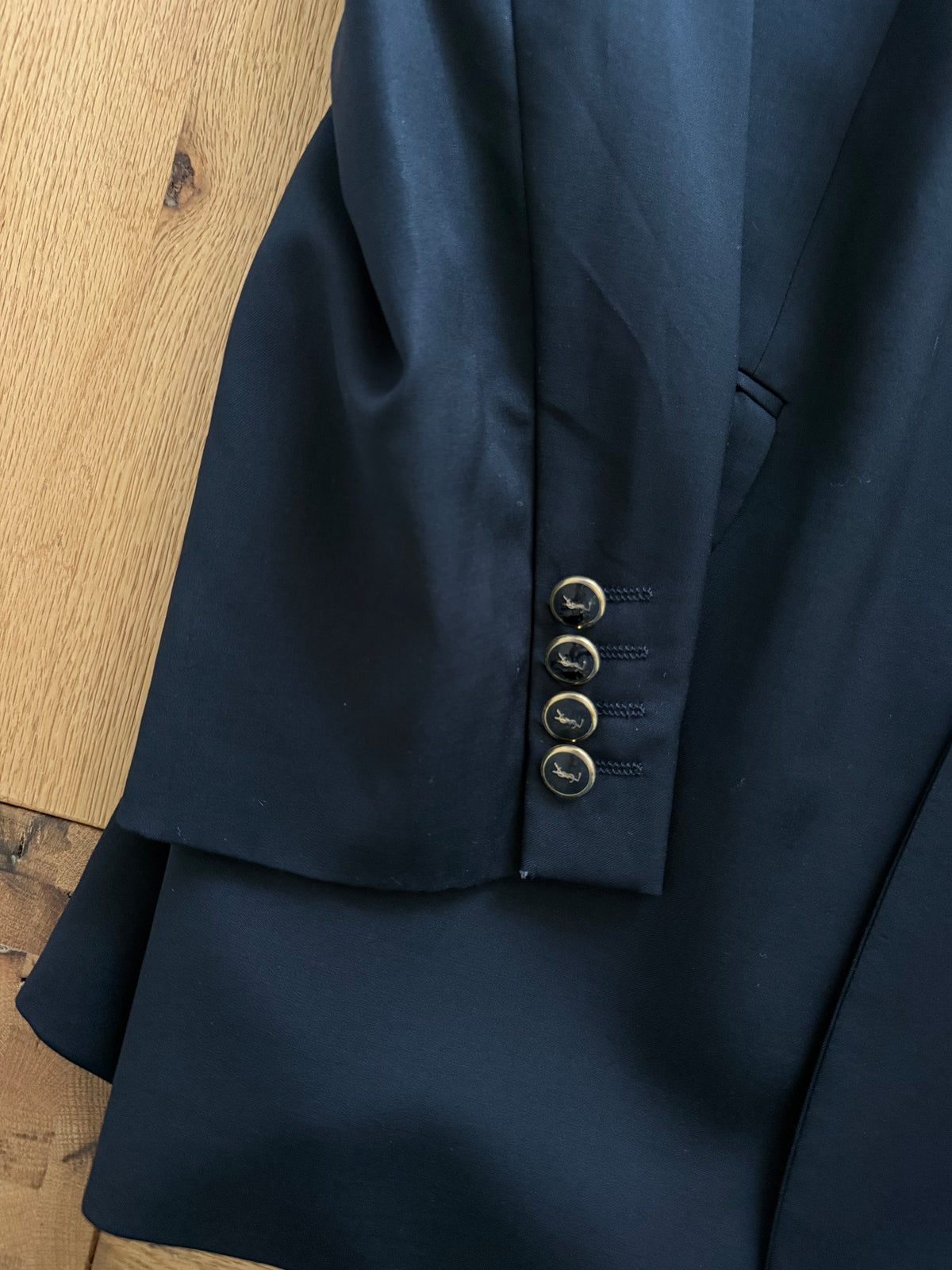Yves Saint Laurent dark blue wool men blazer 90s