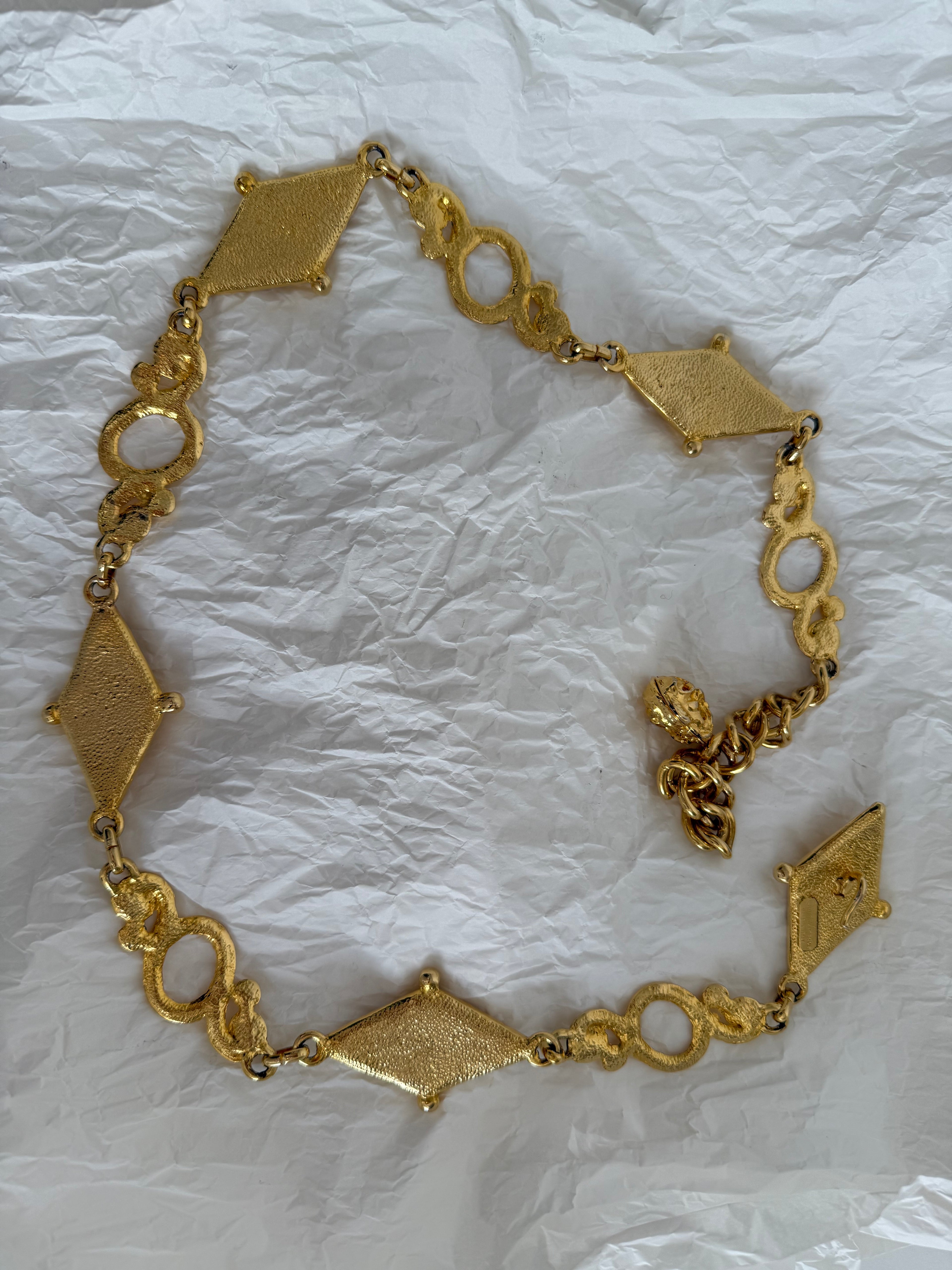 Gianni Versace gold mask belt medusa SS 1992 circa