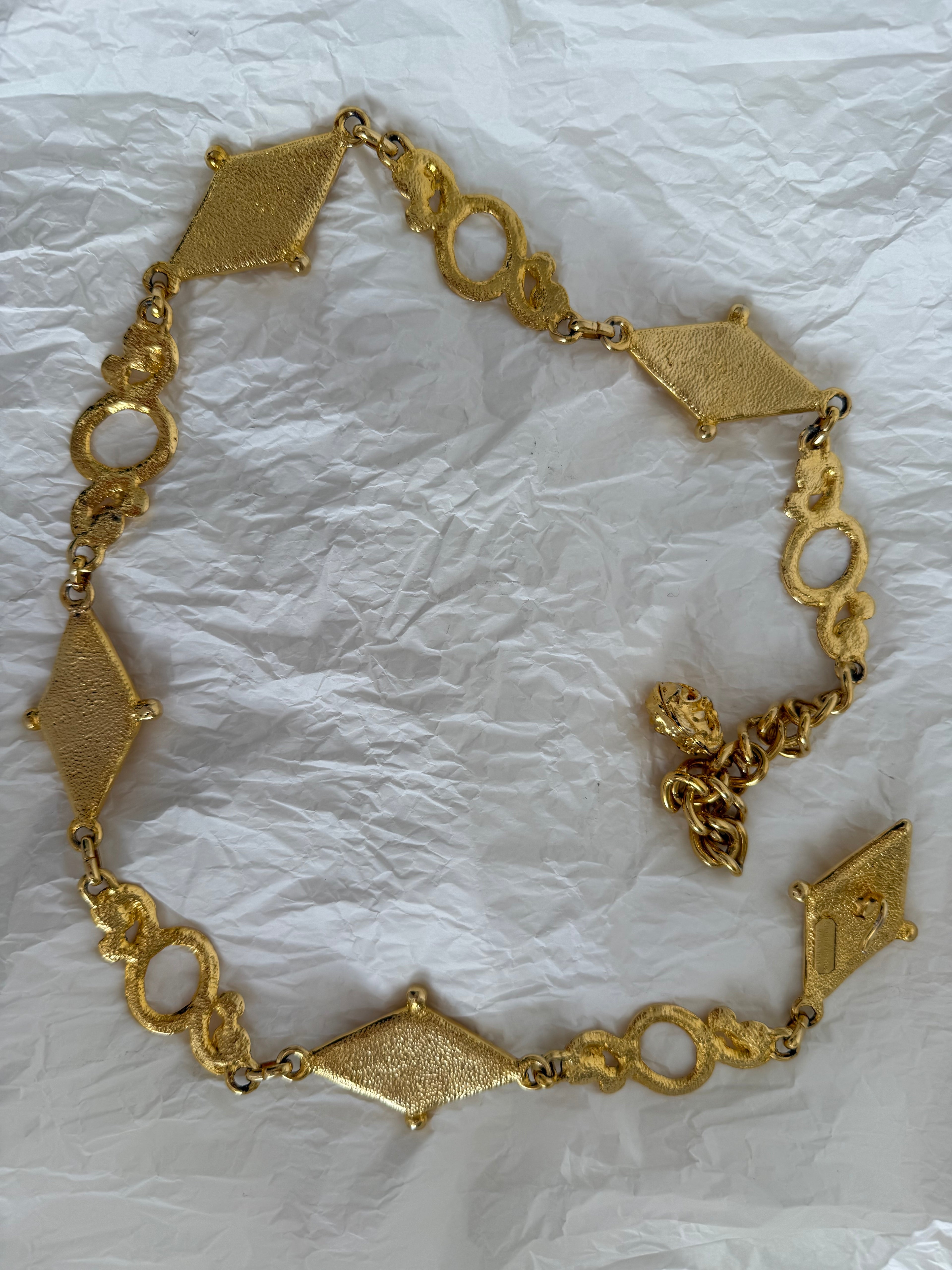 Gianni Versace gold mask belt medusa SS 1992 circa