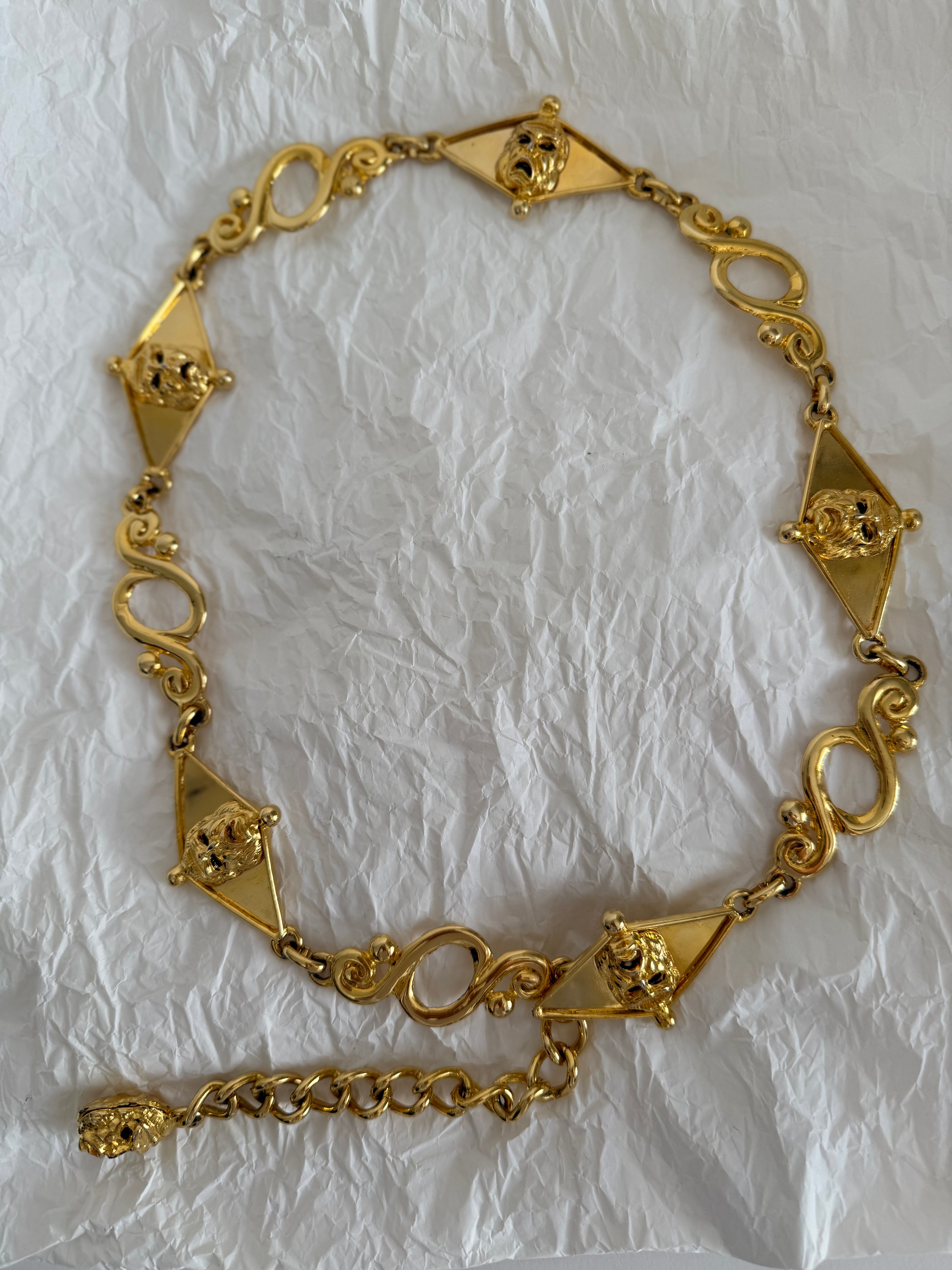 Gianni Versace gold mask belt medusa SS 1992 circa