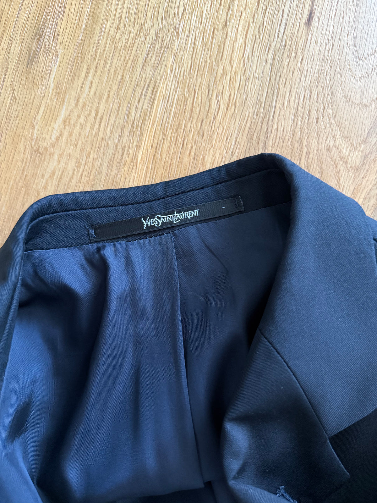 Yves Saint Laurent dark blue wool men blazer 90s