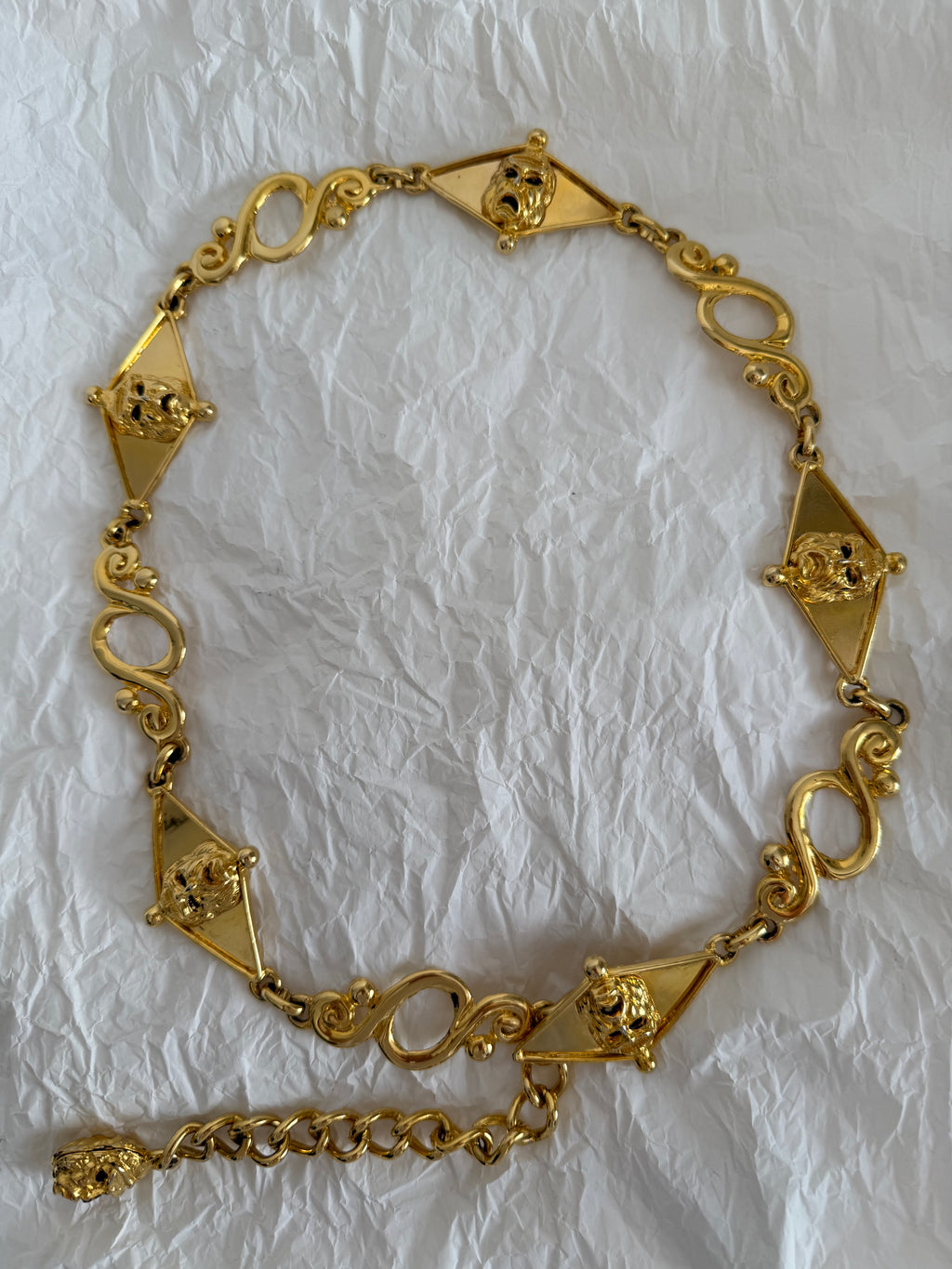 Gianni Versace gold mask belt medusa SS 1992 circa