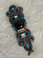 Bracelet multicolor stones beads vintage