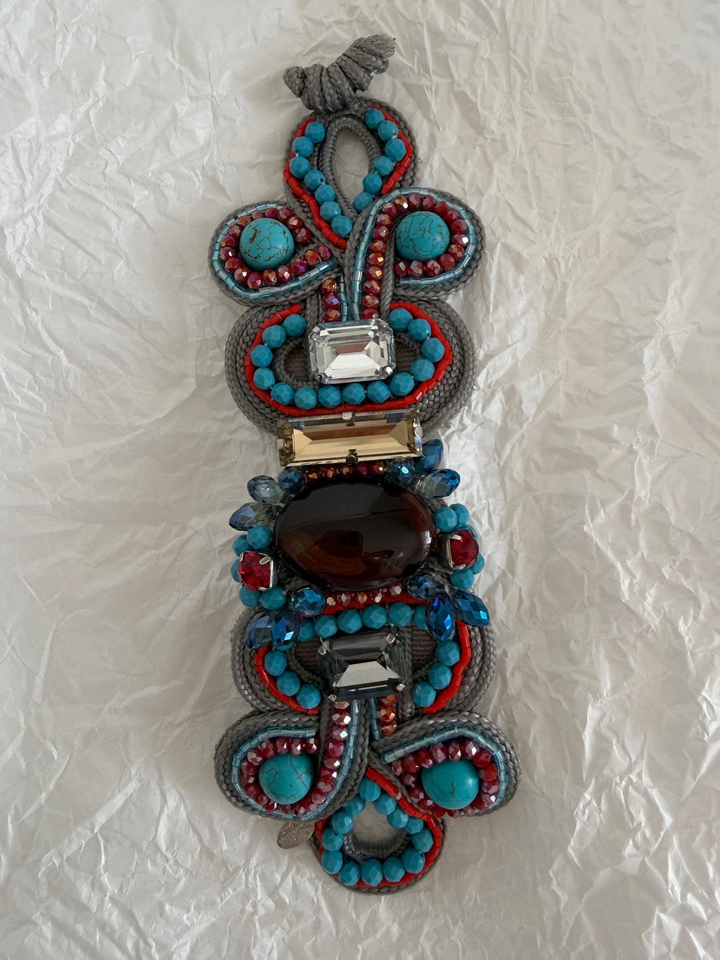 Bracelet multicolor stones beads vintage