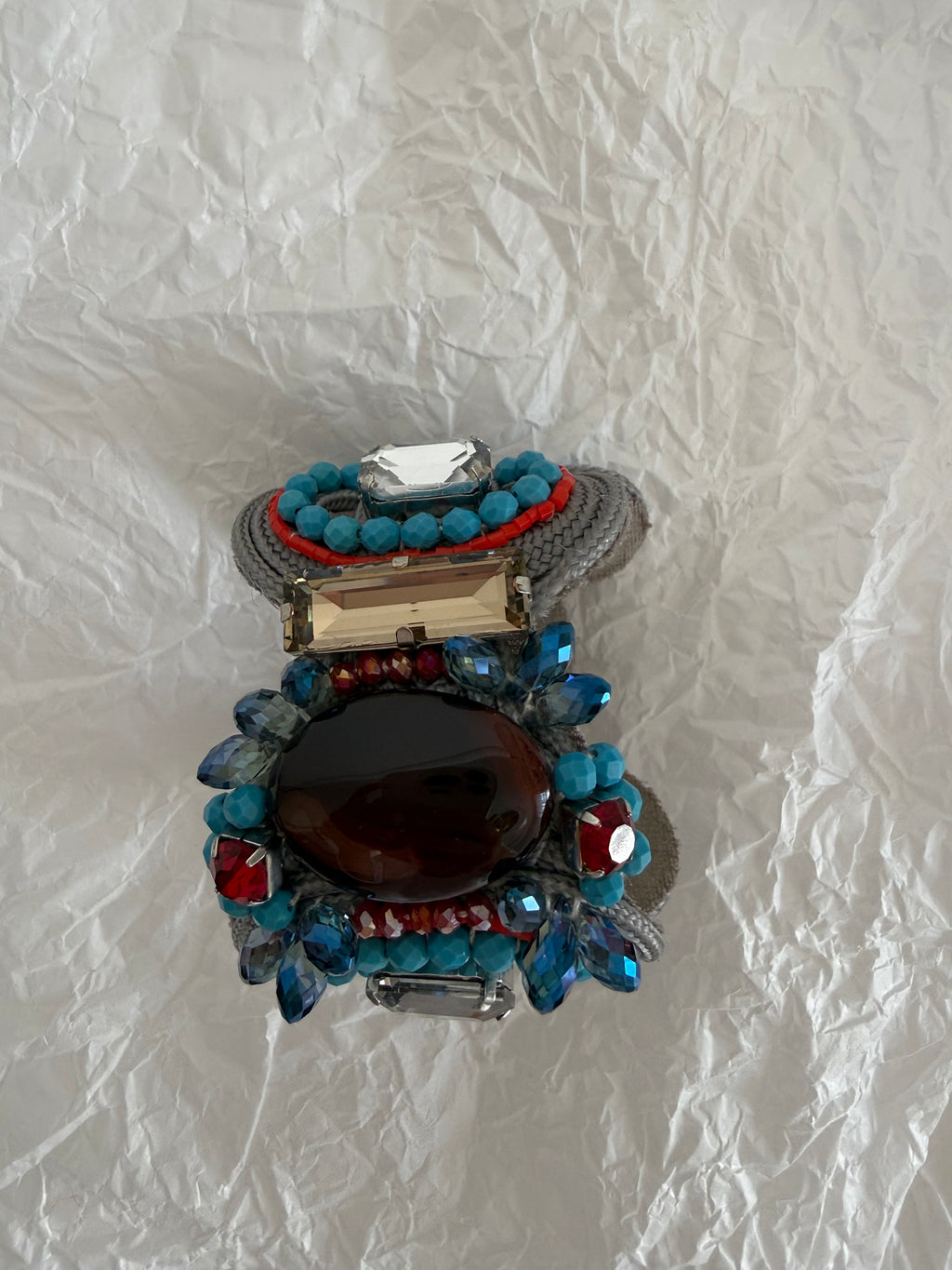 Bracelet multicolor stones beads vintage